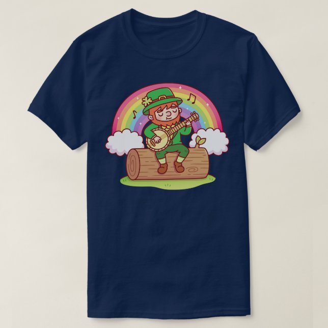 Cute som spelar Banjo T Shirt (Design framsida)