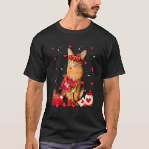 Cute Somali Cat Valentine Roligt Cat Pappa Cat Mam T Shirt