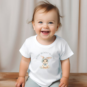 Cute some Bunny är en böjd text T Shirt