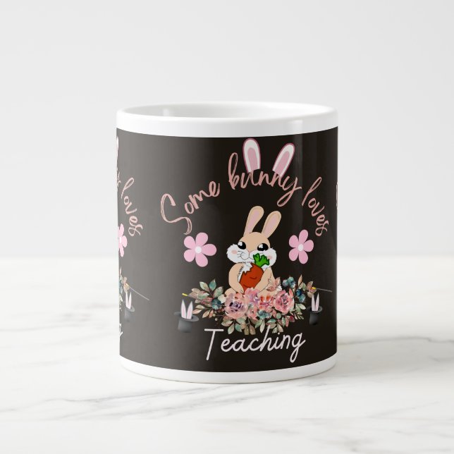 Cute some bunny loves teaching mug jumbo mugg (Framsidan)