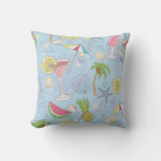 Cute sommarillustration mönster med vattenmelon,  kudde