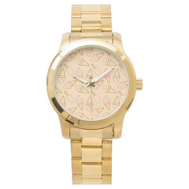 Cute Sommarmat med konturer av glass Armbandsur (Framsida)