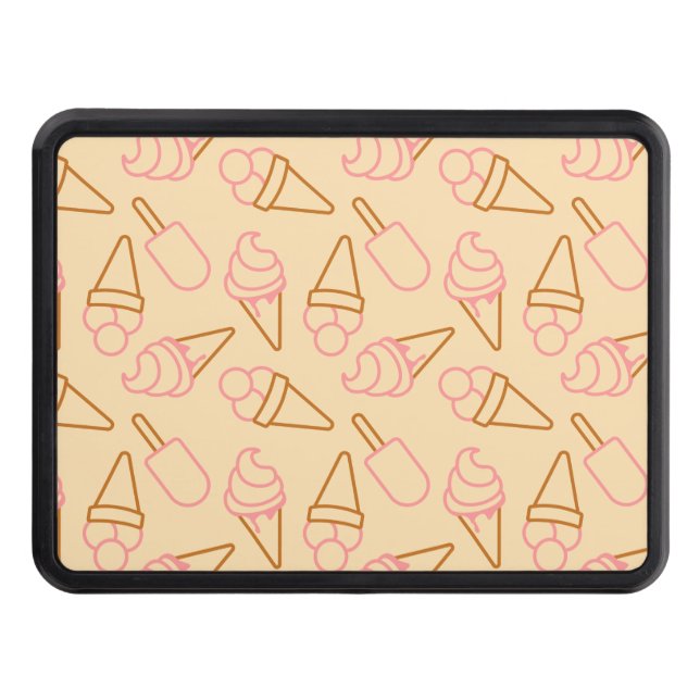 Cute Sommarmat med konturer av glass Dragkroksskydd (Framsidan)