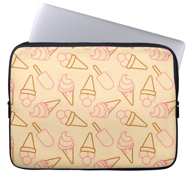Cute Sommarmat med konturer av glass Laptop Fodral (Framsidan)
