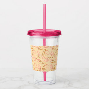 Cute Sommarmat med konturer av glass Take Away Mugg
