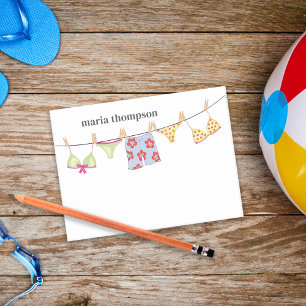 Cute Sommarsimdräkter Färgfull Whimistisk Roligt Post-it Block