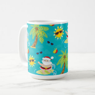 CUTE SOMMER SURFING CHRISTMAS JULTOMTEN KAFFEMUGG
