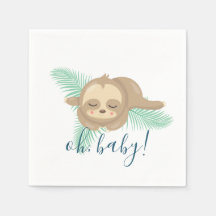 Cute Sömnig Baby Sloth Oh Baby Baby Shower