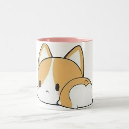 Cute Sömnig Corgi Mugg - 2 ton