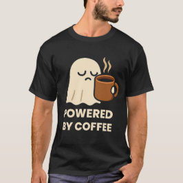 Cute Sömnig Ghost med kaffe T Shirt