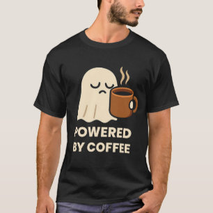 Cute Sömnig Ghost med kaffe T Shirt