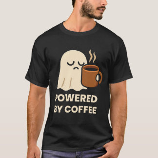 Cute Sömnig Ghost med kaffe T Shirt