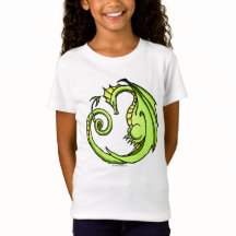 Cute sömnig grönt drakons t-shirt