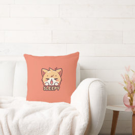 Cute, Sömnig katt Kudde