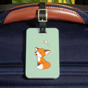 Cute Sömnig Little Fox Bagagebricka