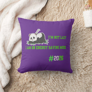 Cute Sömnig Panda Dekorativ kudde - Lila Home Déco