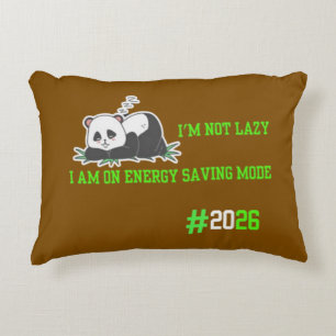 Cute Sömnig Panda Dekorativ kudde - Lila Home Déco