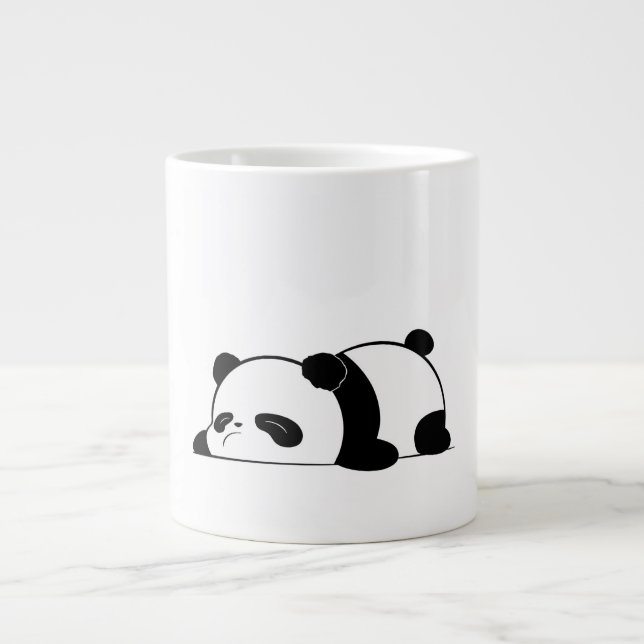 Cute Sömnig Panda Design Jumbo Mugg (Framsidan)