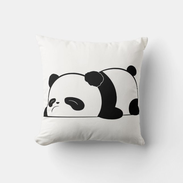 Cute Sömnig Panda Design Kudde (Framsida)