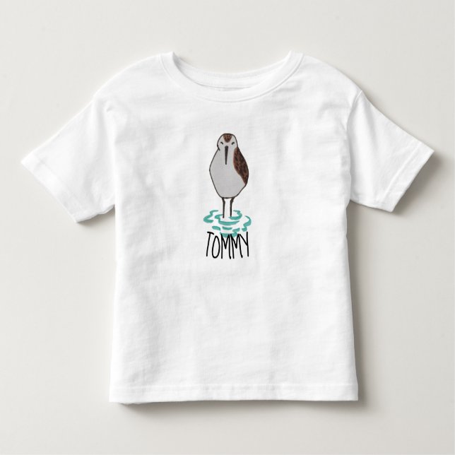 Cute Sömnig Sandpiper T Shirt (Framsida)