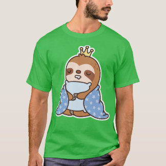 Cute Sömnig Sloth Kung of Naps Funny T Shirt