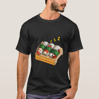 Cute Sömnig Sushi Kawaii Funny Japansk sushi Food T Shirt