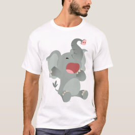 Cute Sömnig Tecknad Elephant Children T-Shirt