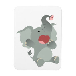 Cute Sömnig Tecknad Elephant Flexible Magnet