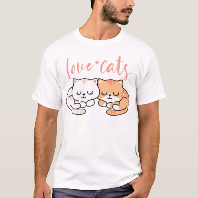 Cute sömnkatter 1 t shirt (Framsida)