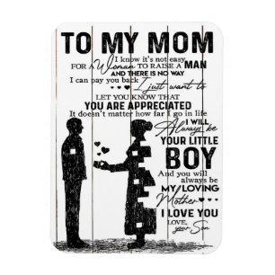 Cute Son till min gåva från Mamma Fantastiskt fa Magnet