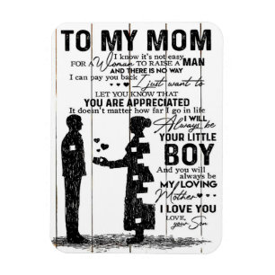 Cute Son till min gåva från Mamma Fantastiskt fa Magnet