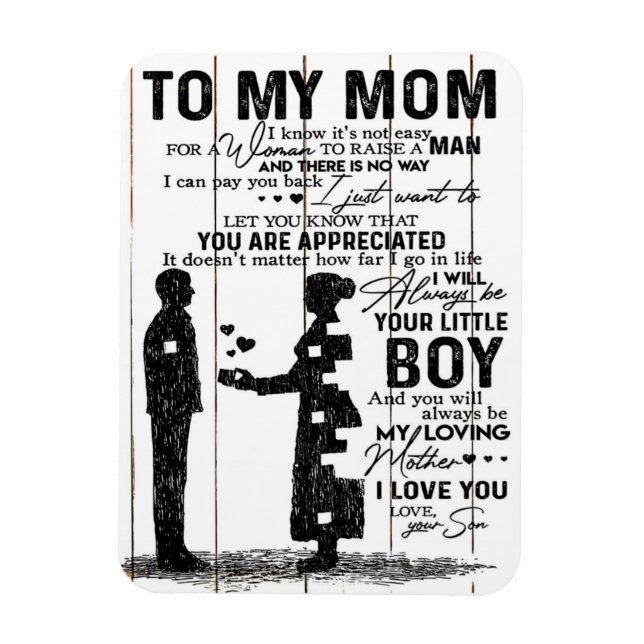 Cute Son till min gåva från Mamma | Fantastiskt fa Magnet (Vertikal)