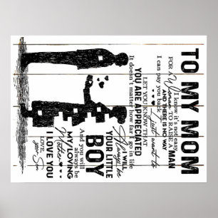 Cute Son till min gåva från Mamma Fantastiskt fa Poster