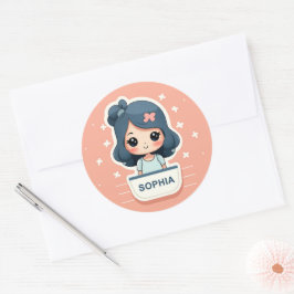 Cute Sophia-dekalett Runt Klistermärke