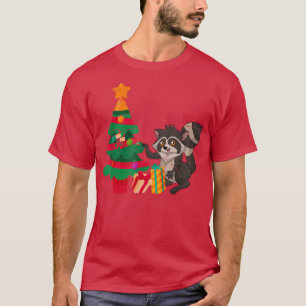 Cute Sopor Panda Julafton Träd God jul T Shirt