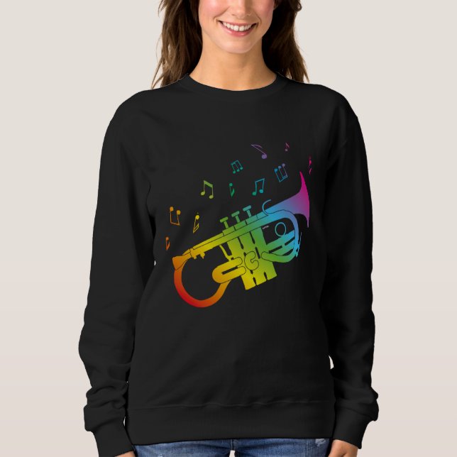Cute Soprano Cornet player gay musicians LGBTQ+ ga T Shirt (Framsida)