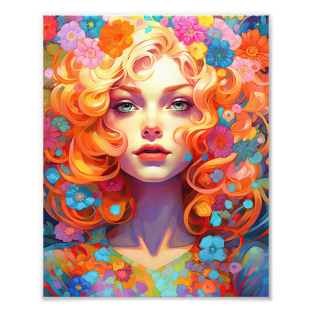 Cute Söt för flickor Fototryck (Framsidan)