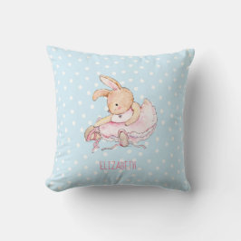 Cute Söt Girly Ballerina Rabbit Girls Namngiven Kudde