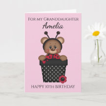 Cute Söt Granddotter Ladybug Girl Birthday