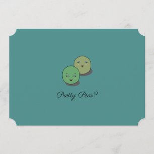 Cute "Söt Peas" blir mitt Bridesmaid-kort Inbjudningar