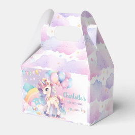 Cute Söt Rainbow Princess Unicorn Birthday Presentaskar