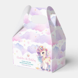 Cute Söt Rainbow Princess Unicorn Birthday Presentaskar