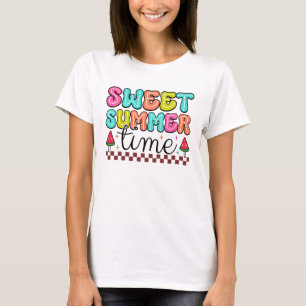 Cute Söt sommartid, ord art T Shirt