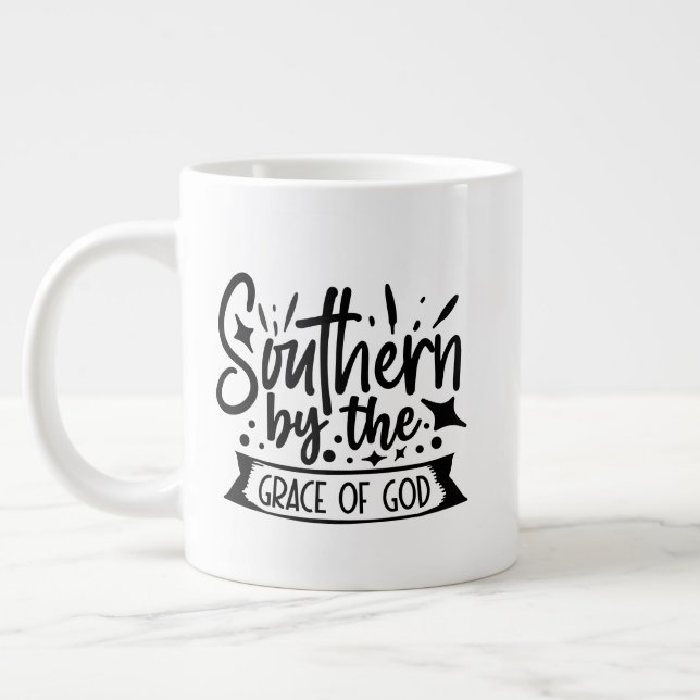 Cute Southern word art  Jumbo Mugg (Vänster)
