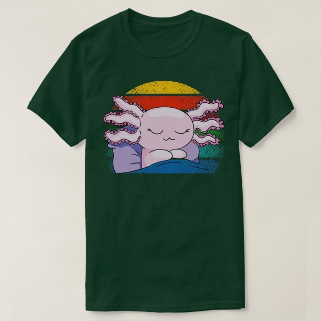 Cute sovande axolotl viloläge t shirt (Design framsida)
