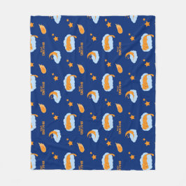 Cute sover katt på ett moln, söta drömmar fleecefilt