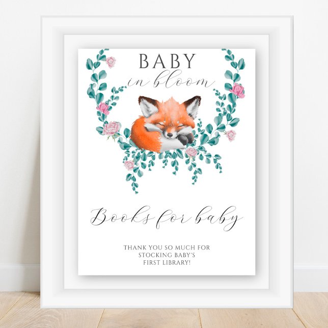 Cute sover räv - bokar för baby poster (Skapare uppladdad)