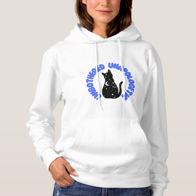 Cute Space Cat Sweatshirt - Funny Cosmic Attitude  T Shirt (Framsida)