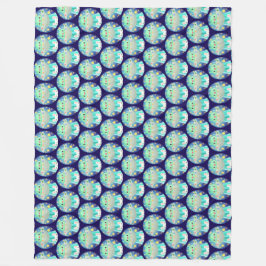 Cute Space Creatand Bunny Rabbit Fleecefilt