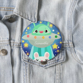 Cute Space Creatand Bunny Rabbit Knapp